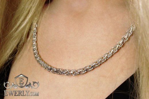 Women's chain "Stream" of sterling silver to buy 111019CM