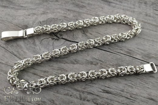 Thick women's silver chain, buy weaving Malvina