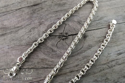 Making chains of silver - weaving handmade "Stream" to buy