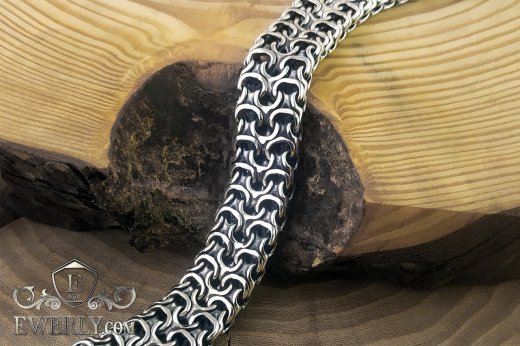 Men's weaving "Double Ramses" of silver - buy a bracelet or chain
