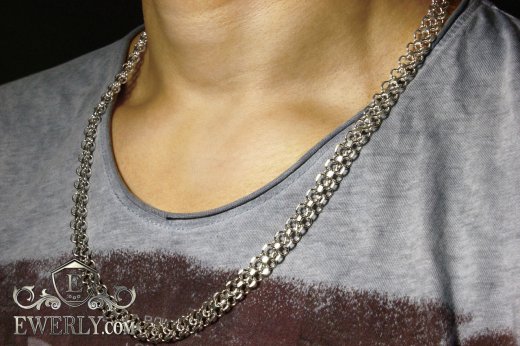 Chain "Cobra" of  silver for men to buy 111015WX