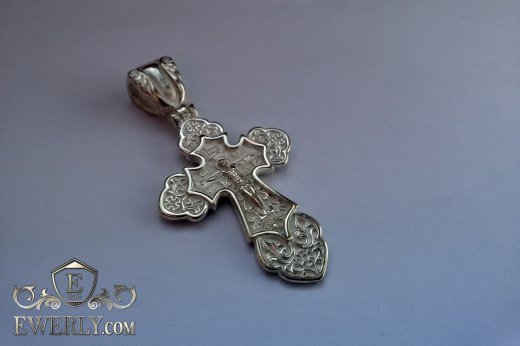 Cross of sterling silver with crucifix to buy 08398ZJ