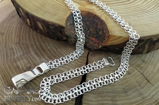 Buy silver chain "Cobra" around the neck 111015TQ