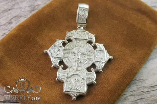 Big cross of sterling silver for men to buy 08324FLE