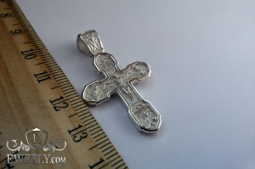 Buy Orthodox men's silver cross 08323UN
