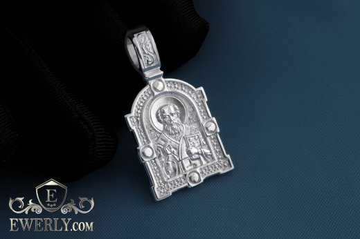 Buy a silver amulet for the neck without a crucifix, sterling silver
