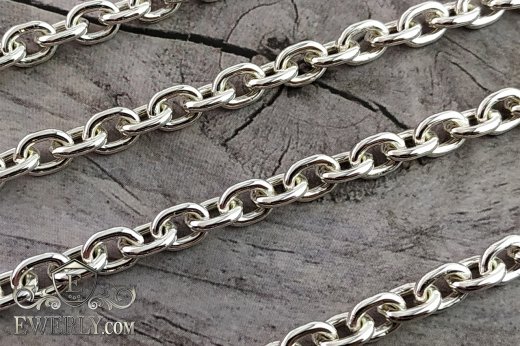 Anchor weaving, buy chains and bracelets made of silver without edges 101047RV