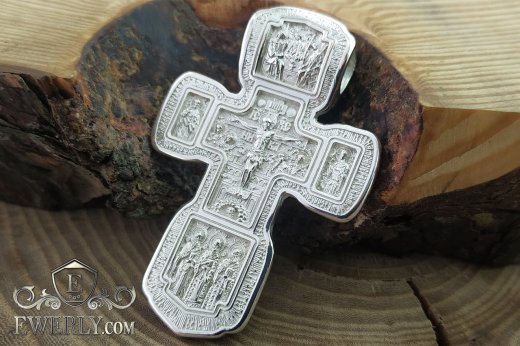 Orthodox pectoral cross of sterling silver for men to buy