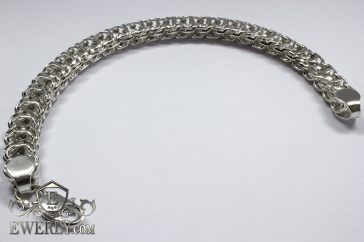 Thick bracelet "Ramses" of sterling silver for men to buy 121000XK